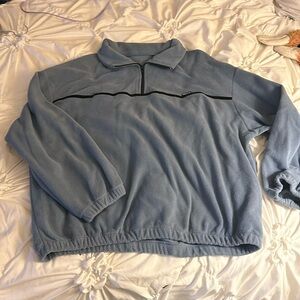 Blue soft quarter zip